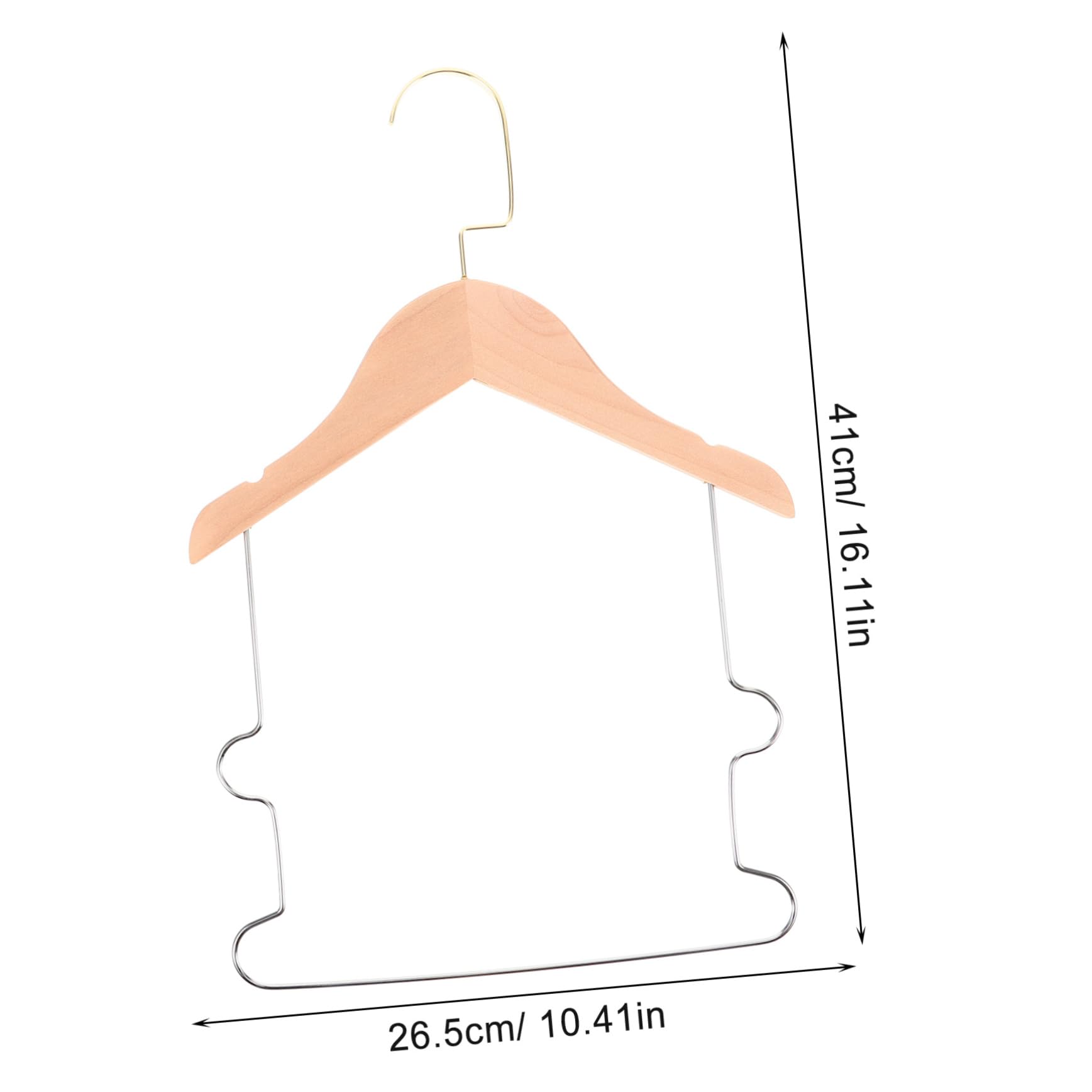 Unomor Wooden Clothing Hangers Set 4pcs Hangers for Drying Wet Clothes Closet Drying Rack