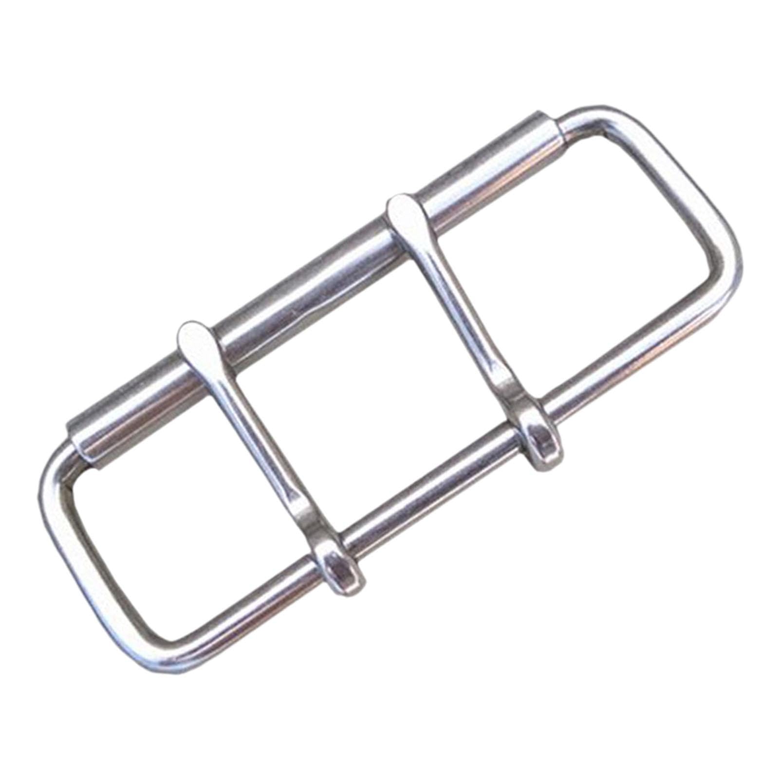 Colaxi Belt Buckle Gym Accessory Replace Universal Casual Fashion Replacement Stainless Steel Double Prong for Formal Wear DIY Jeans, L
