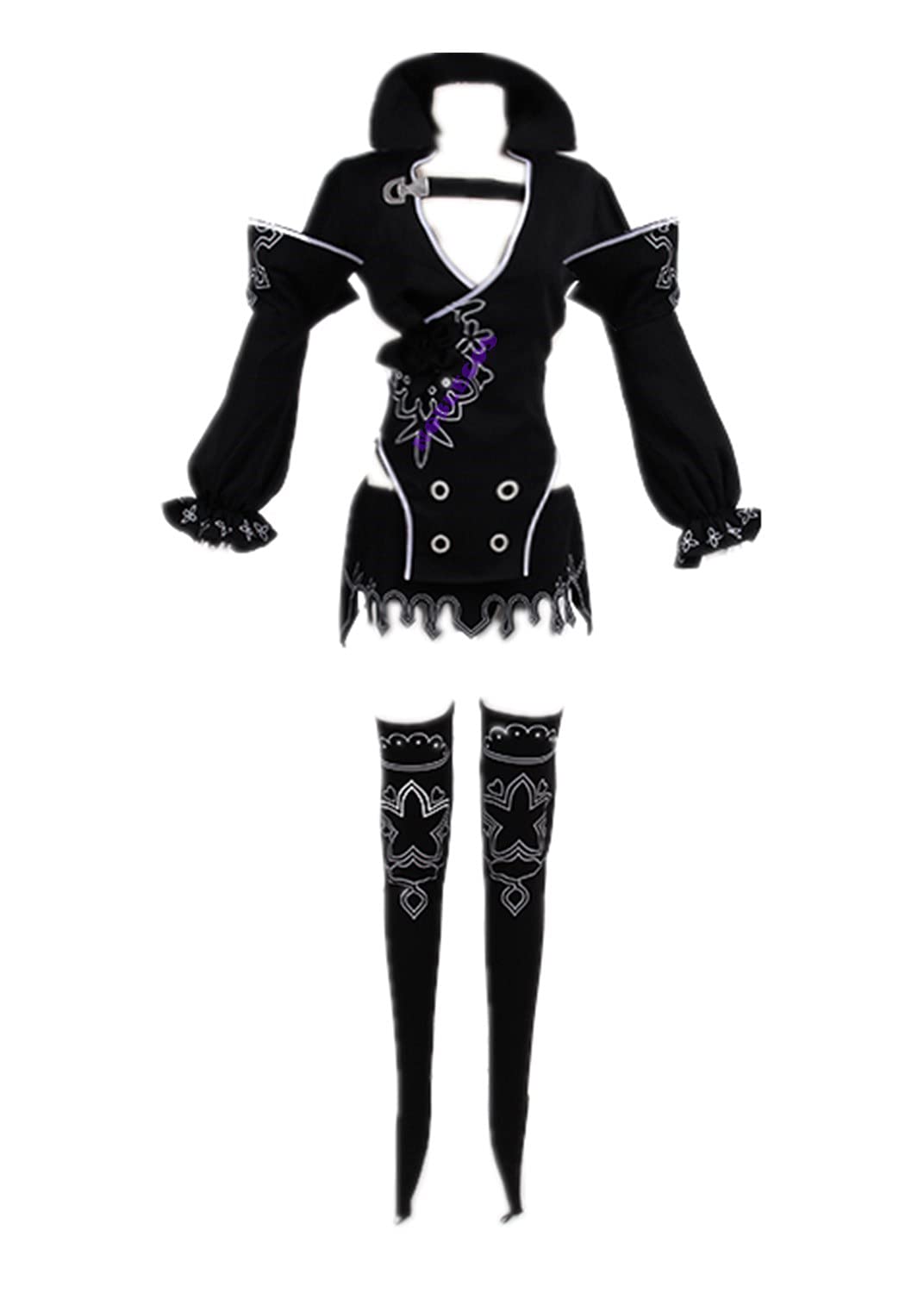 New Version NieR Automata YoRHa 2B Cosplay Costume No. 2 Type B Finghting Suit Halloween Costume Ful