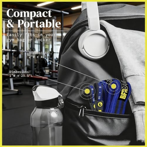 Image of Occlusion Bands, 4 Pack Blood Flow Restriction Bands for Men & Women, Booty Training Straps for Buttock Building, Glutes, HIPS & Legs to Increase Muscle Mass, Fitness Resistance Bands