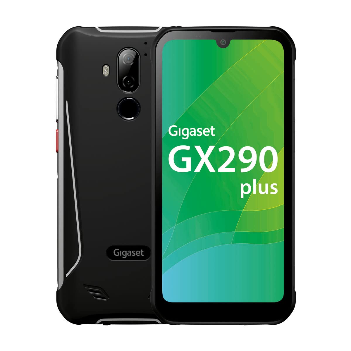 Gigaset GX290 Plus Outdoor Smartphone - wasserdicht IP68, Military Standard 810G - Display Corning Gorilla Glas 3 - 6200mAh Akku, Schnellladefunktion - 64GB+4GB Ram - Android 10, Black/Titanium Grey