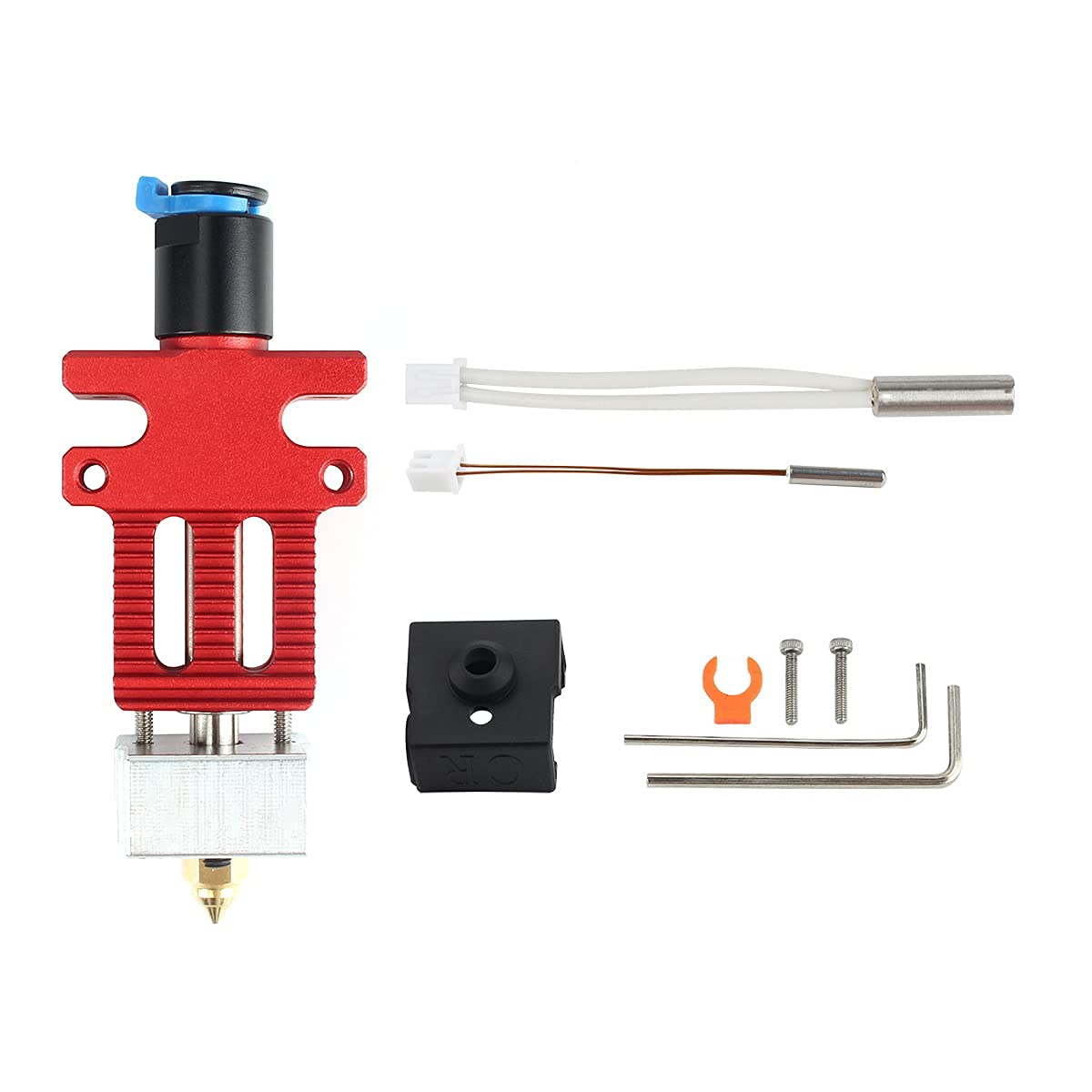 Toaiot 3D Printer CR-6 SE Assembled Extruder Hotend Kit with Cartridge Heaters & Thermistor Cables MK Nozzle 0.4mm Compatible with CR-6 SE/CR-6 MAX/CR-5 Pro Accessories