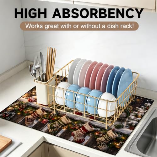 Image of Stove Top Cover for Electric Stove: 28''x20'' Stove Cover Elevate Your Kitchen Reliable Heat Protection,Non-Slip Kitchen Decor (Snowman)