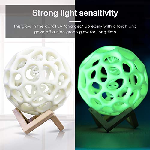 Image of iSANMATE 3D Printer Filament, PLA Filament Glow in The Dark, 1.75mm Dimensional Accuracy + /- 0.03 mm, 1 kg Spool