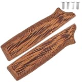 Generisch 2 Stück Messergriff Holz mit Ergonomischem Design und Rutschfester Oberfläche für Küchenmesser Komfortabler Holzgriff Ersatzgriff für Brotmesser und Küchenschneider
