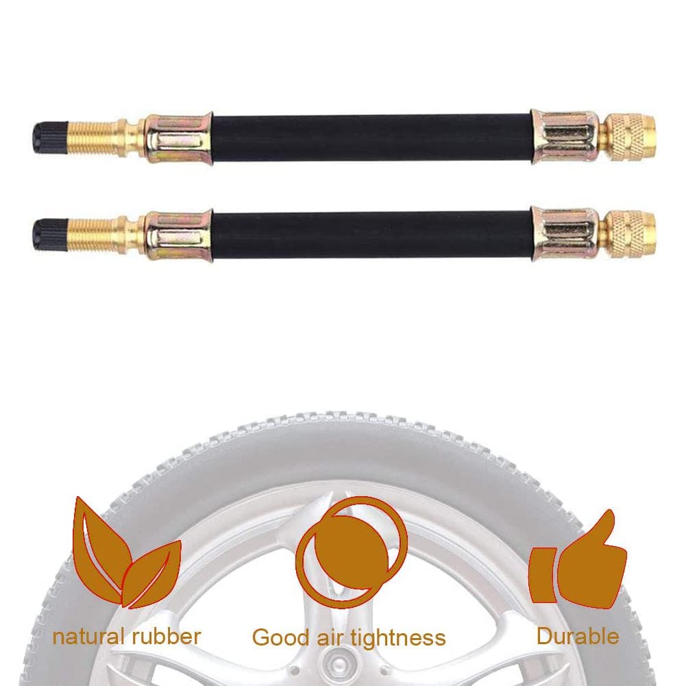 Prolunga Per Valvola Pneumatici GNAUMORE - Estensione Flessibile In Gomma E Ottone 110mm