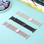 3 Pack Mesh Metal Band Compatible with Apple Watch Band 38mm 40mm 41mm 42mm 44mm 45mm 46mm 49mm, Stainless Steel Magnetic Loop Strap for iWatch Ultra/2 Series 10/9/8/SE/7/6/5/4/3/2/1 Men Women - Image 2