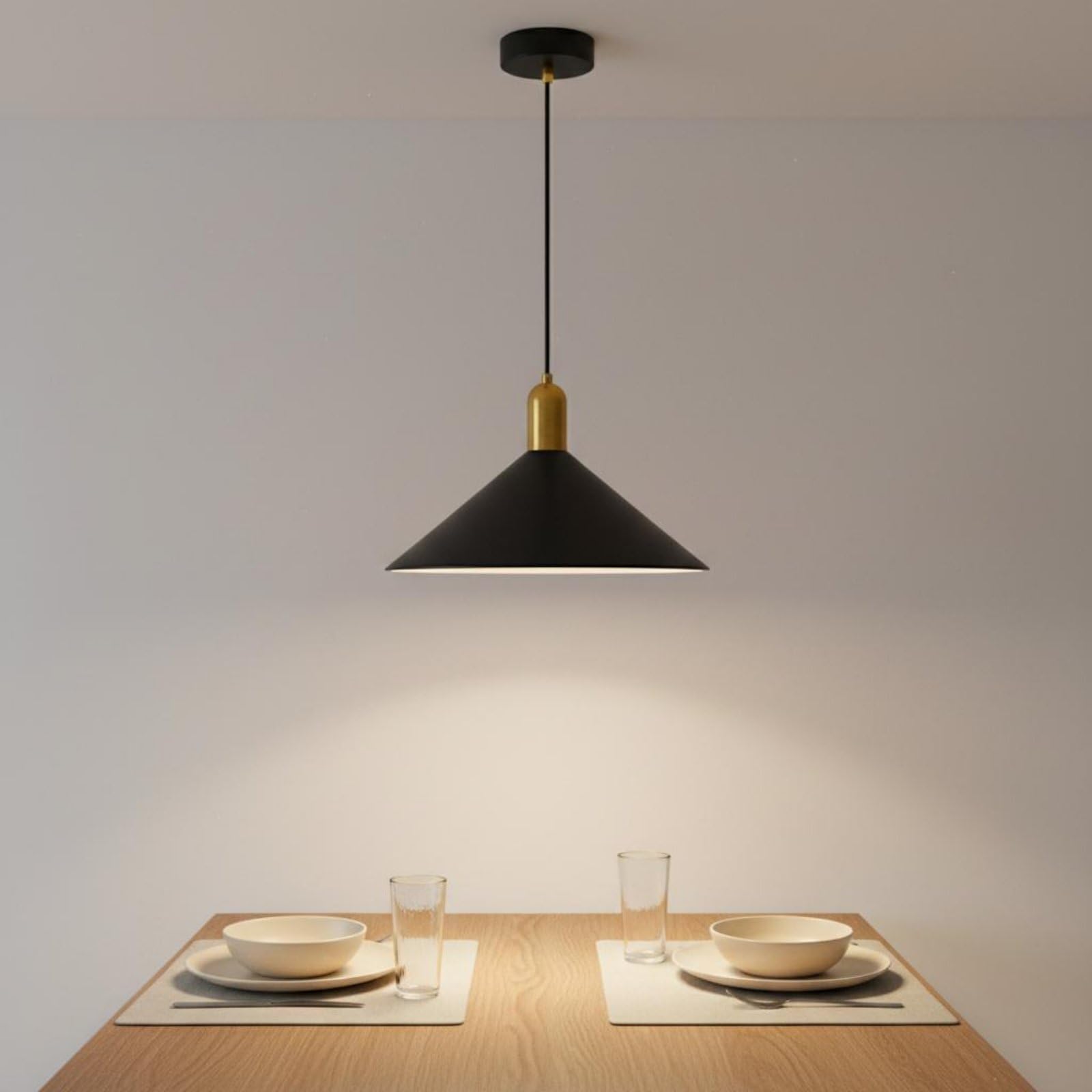 Lampada a Sospensione Commerciale Lampadario Pendente Luce a Cupola Applique a Sospensione in Ferro Finitura Raffinata per Illuminazione Interna Angolo Lettura Corridoio, Bianco