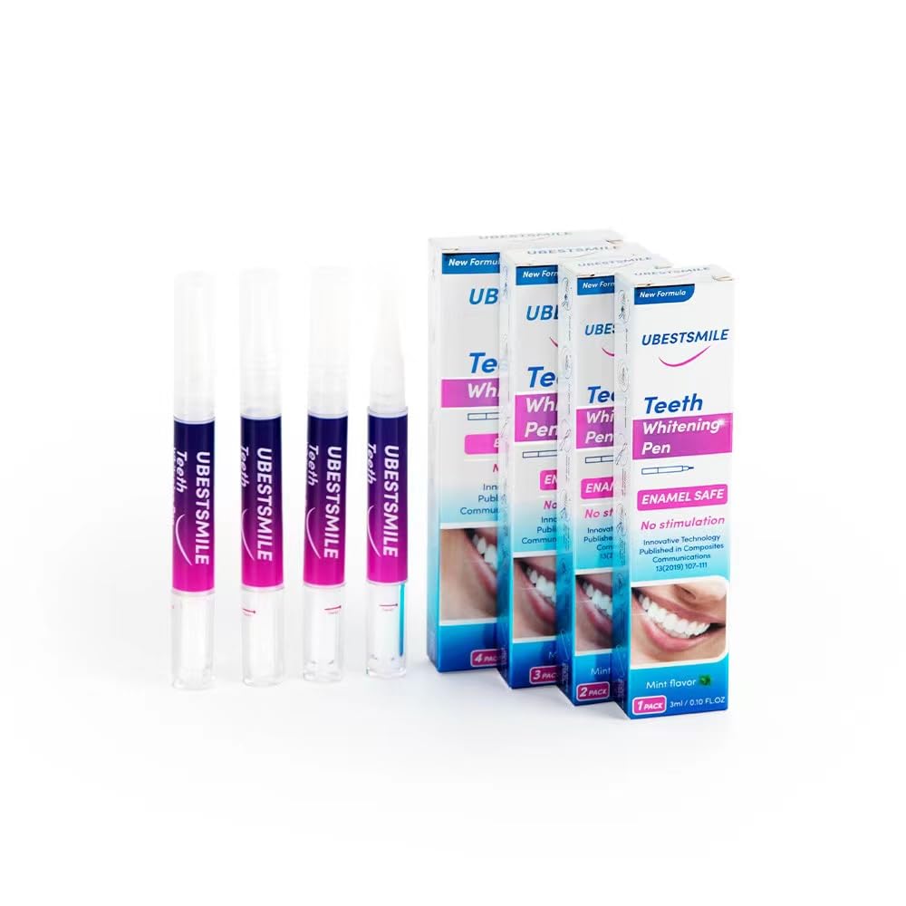 teeth Whitening Gel 3MLx 4PACK -No Sensitive Teeth Whitener, Great for Sensitive Tooth Whitening