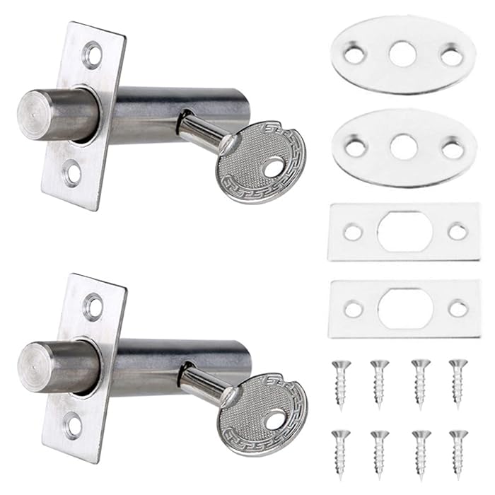 Buy 2 Pack Door Security Bolts Tubular Mortice Latch Dead Bolt Mortice