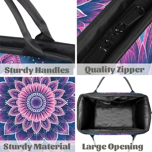 Overnight Weekender Bag for Women Men Ethnic Mandala Complex Waterproof Carry On Travel Duffel Bags with Zipper Lightweight Sports Gym Bag Luggage Workout Handle Bags for Traveling Yoga Camping4