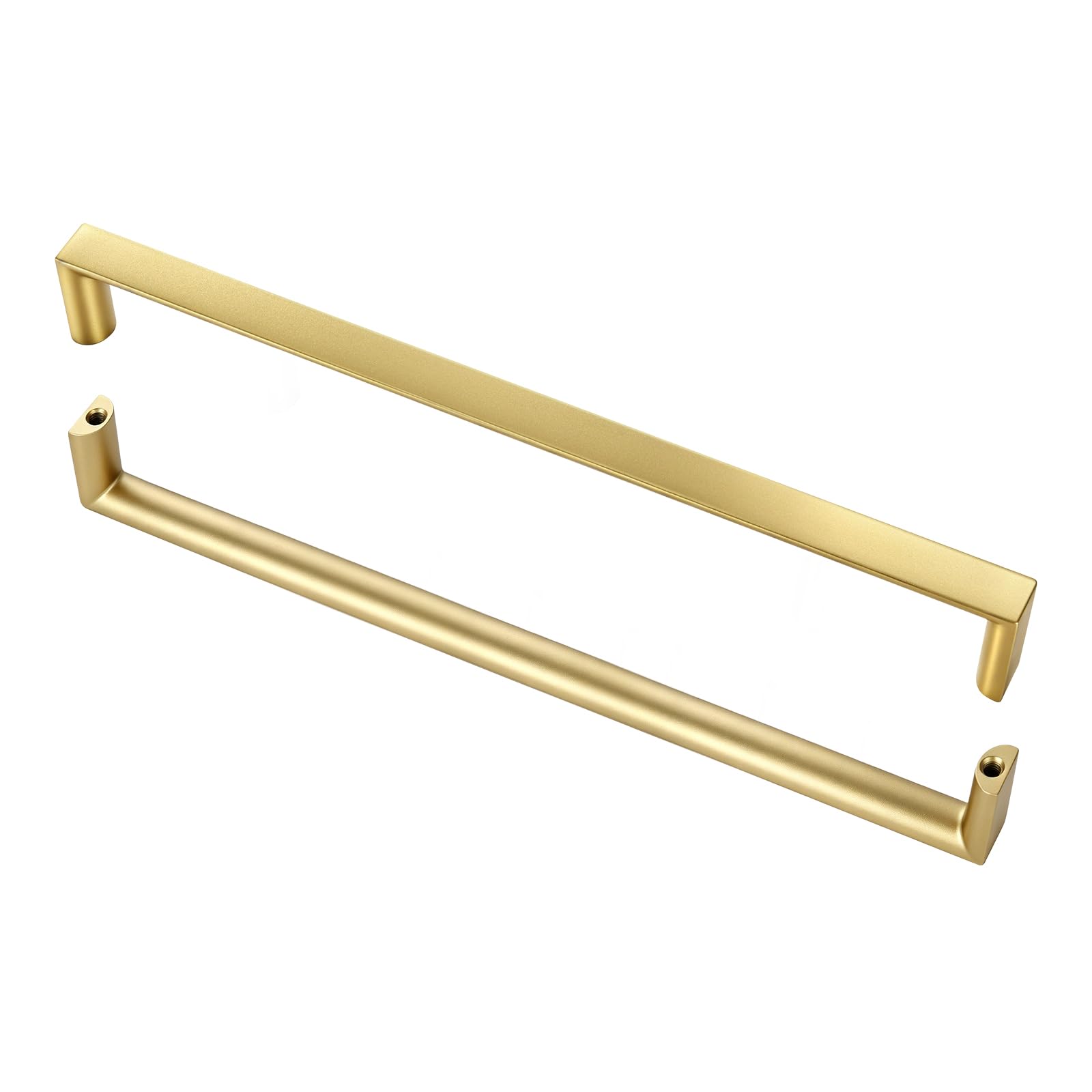 10 Pack 10inch Gold Cabinet Pulls Brass Drawer Handles for Kitchen Cabinets,Cupboards, Dressers and Square Solid Metal Hardware