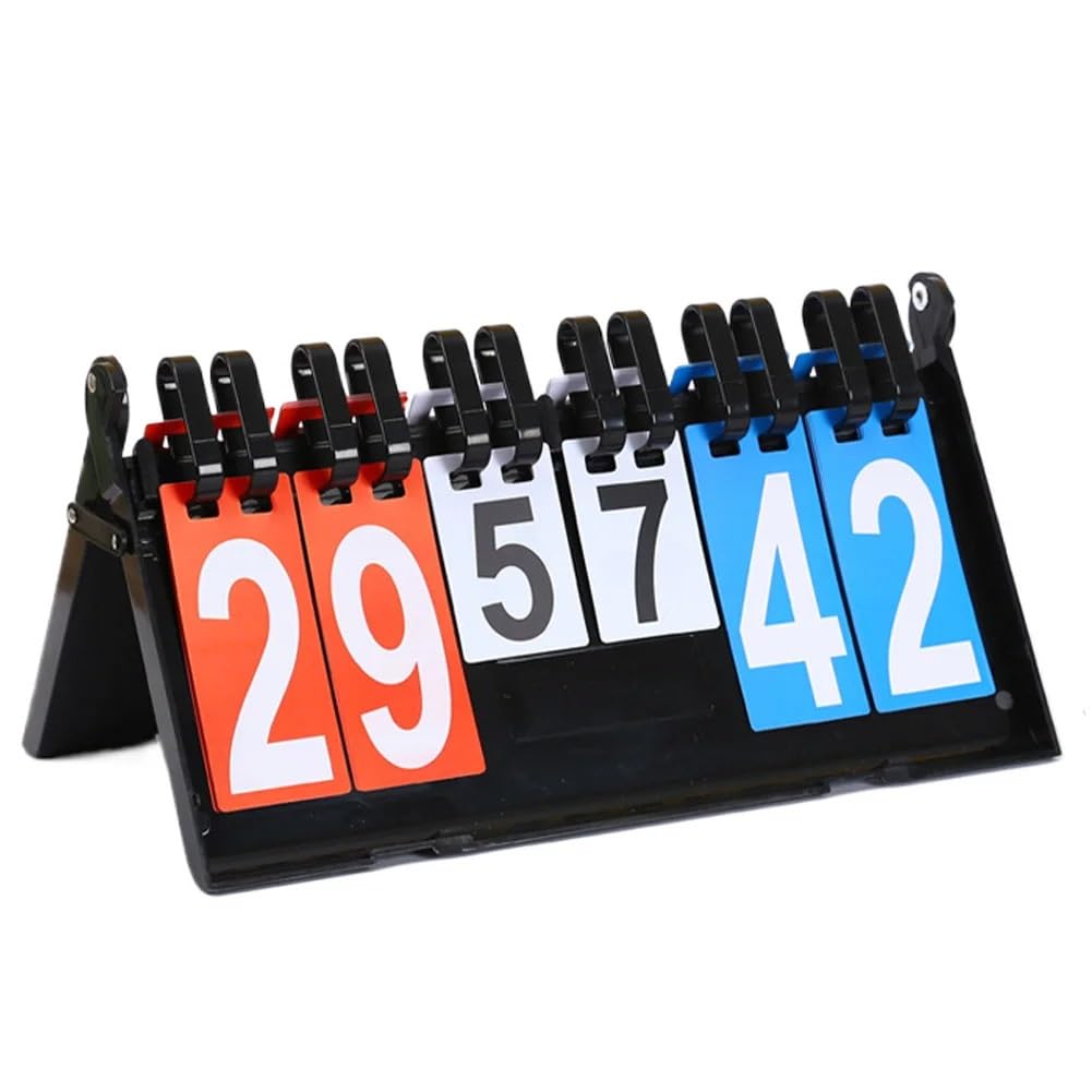 Tablero De PuntuacióN Marcador Deportivo Manual, Marcador, Tarjetas con Tapa, Aleta de puntuación for Baloncesto, fútbol, ​​Tenis, Deportes