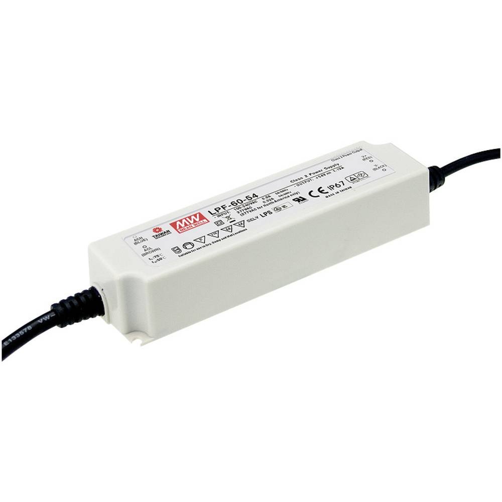 Mean Well LPF-60-12 LED-Treiber, LED-Trafo Konstantspannung, Konstantstrom 60W 5A 7.2-12 V/DC nic
