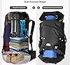 HOMIEE 50–60 l vandringsryggsäck, trekkingväska med regnskydd, stor multifunktionell ryggsäck för bergsklättring, klättring, vandring, sport, resor, camping #5