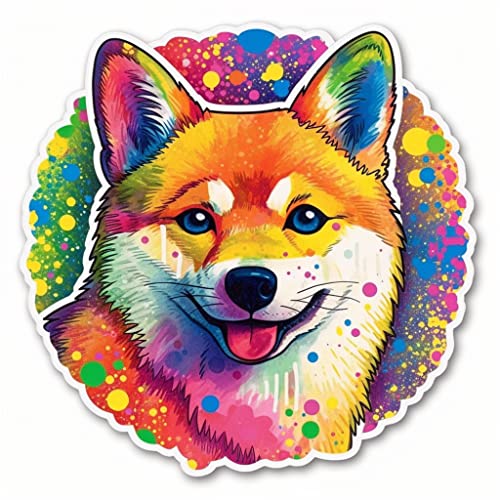 Image of Yoonek Graphics Shiba Inu Dog Vinyl Decal Sticker for Car, Laptop, Tumbler, More. #001639