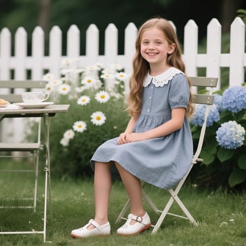 Image of Flaryzone Toddler Little Girl Mary Jane School Uniform Oxfords Flat Dress Shoes