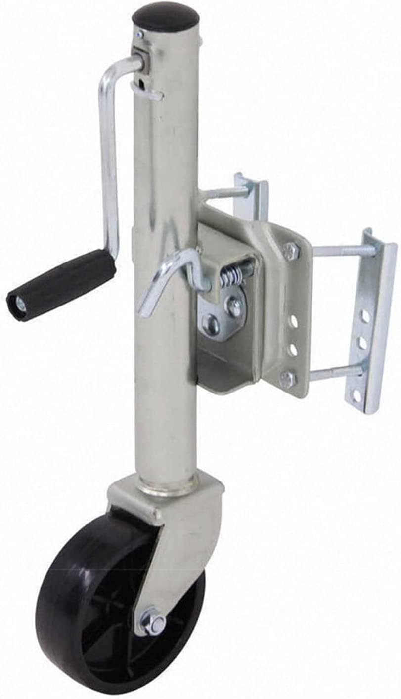 Jack with Wheels Boat Trailer Jack with 6''Wheel,1200Lb Capacity,10In Lift,Bolt-On Swivel Tongue Jack,Heavy-Duty Trailer Jockey Wheel,10''Journey