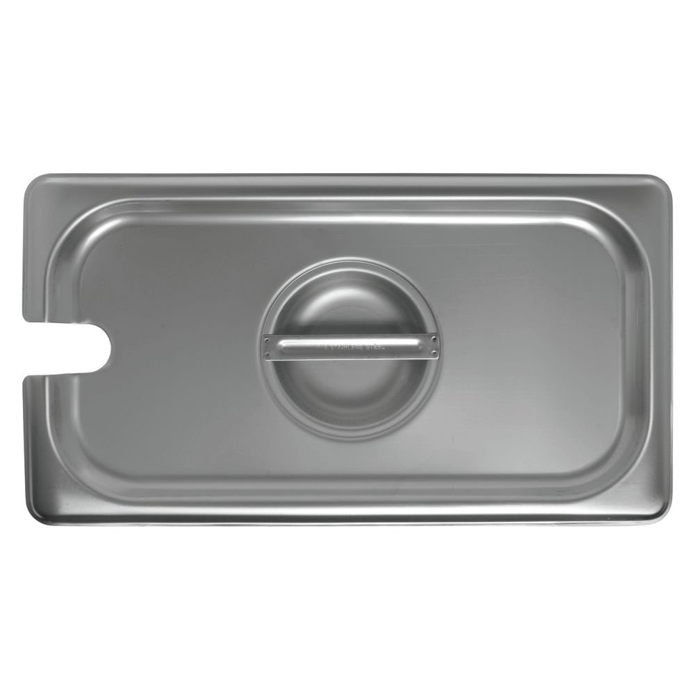 Allied Buying Corp CSTC-1300S Third-Size Steam Table Pan Slotted Cover for 24 Gauge Stainless Steel Steamtable Pans by HUBERT – Stainless Steel, Model 6130CS