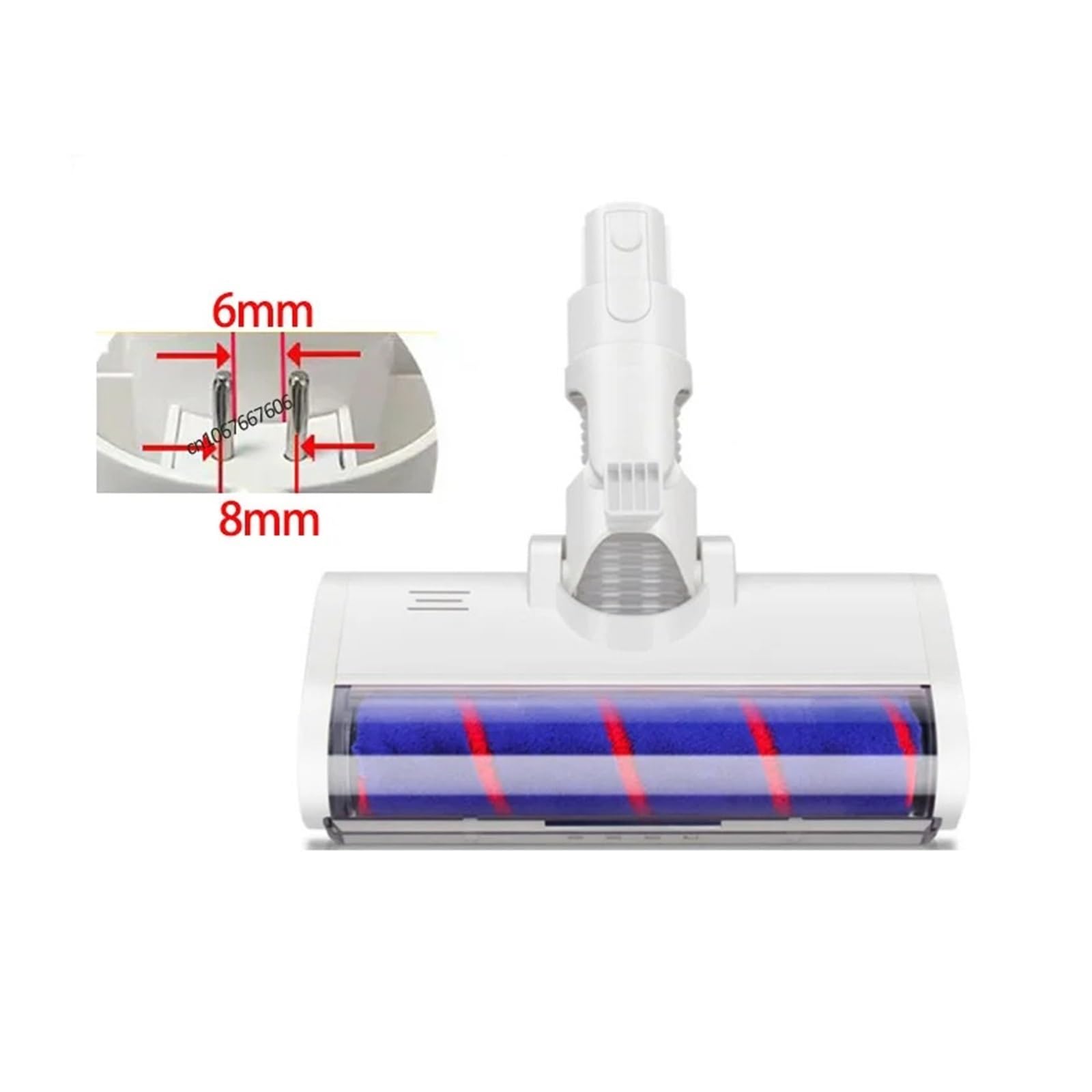 Elektryczna głowica szczotki do dywanów do odkurzacza - kompatybilna z K10/G10 V8/V9B/V9P/V10/V11/G9-6mm części zamienne szczotki podłogowej