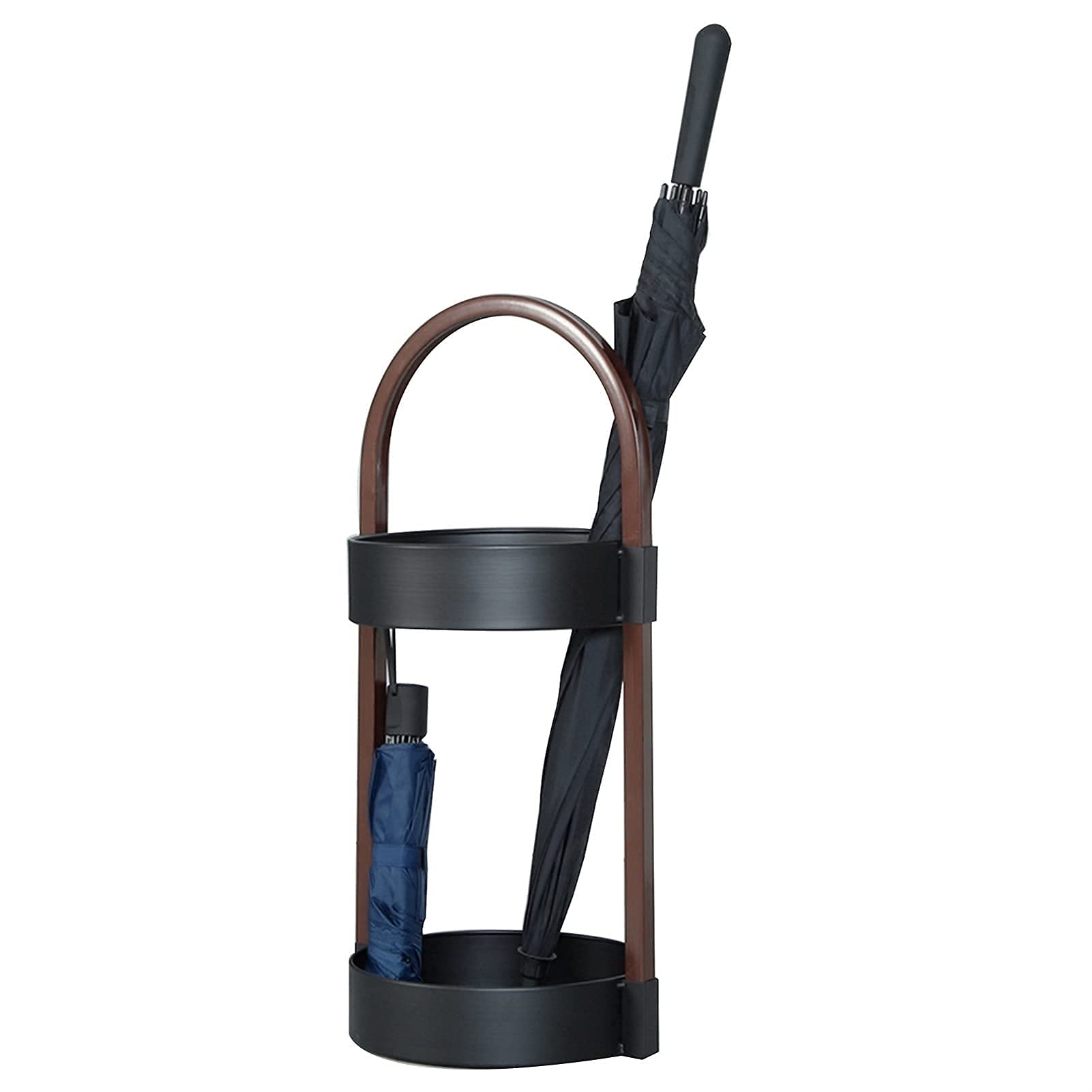 GHHVFEC Umbrella Stand Large Capacity Storage Rack with 4 Hooks, Metal Iron Bucket for Household Hotel, Multifunctional Entryway Organizer