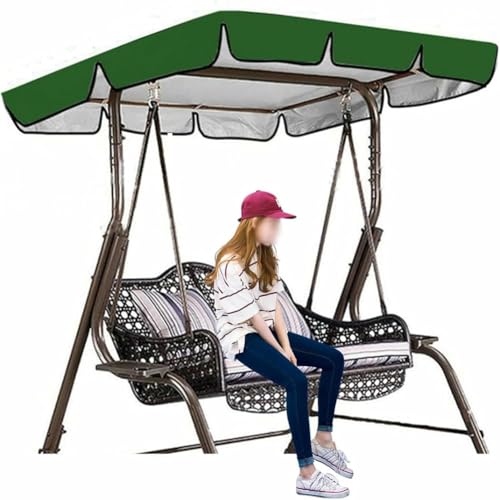 Toldo impermeable de tela Oxford 210D de repuesto para columpios de 23 plazas, resistente a los rayos UV, toldo para patio, jardín y patio, 190 x 132 x 15 cm