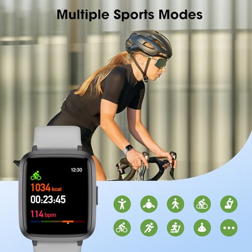 Image of Fitness Tracker Watch with Heart Rate Monitor, Activity Tracker with Pedometer, Sleep Monitor, Calories & Step Counter, IP68 Waterproof Smart Watches for Women Men Fitness Watch for Sports