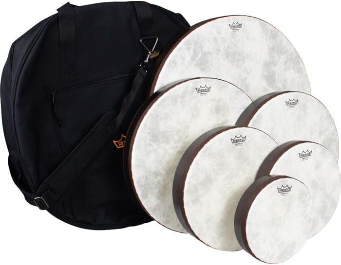 Remo HD-8500-06 Set of 6 Fiberskyn Frame Drums w/Bag
