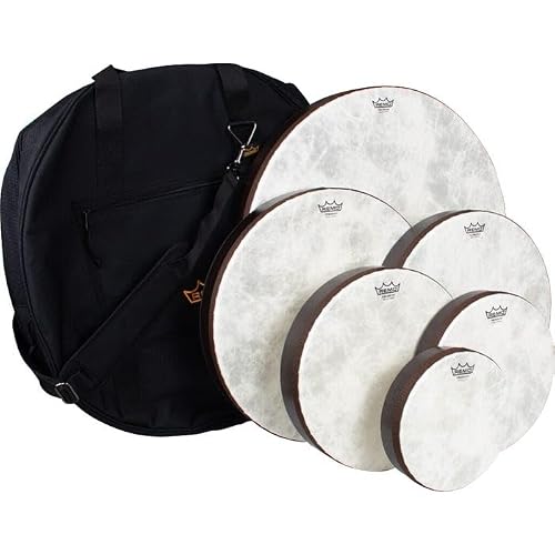 Remo HD-8500-06 Set of 6 Fiberskyn Frame Drums w/Bag