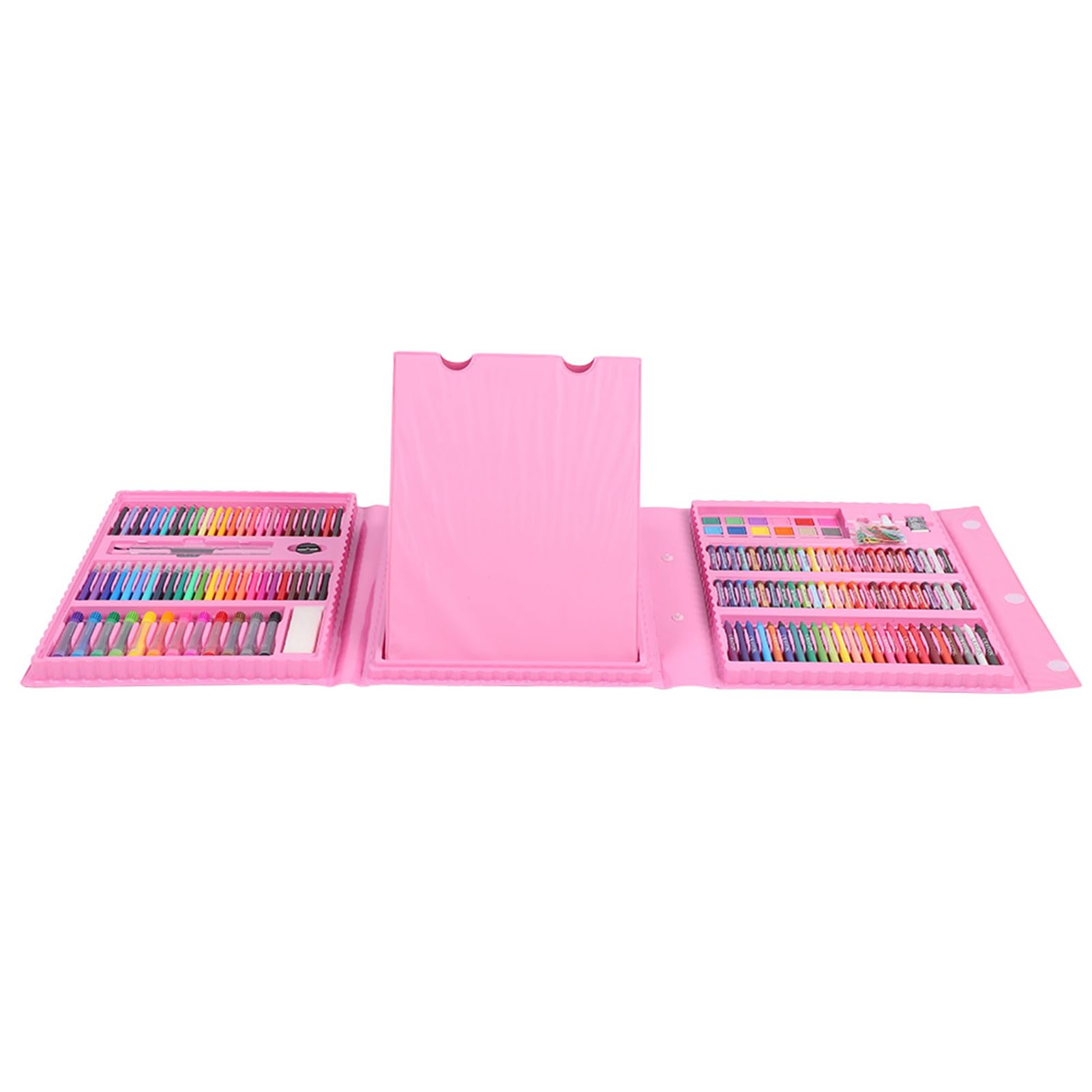 Kinder-Kunst-Set, Wasserfarbstift, Buntstift, Buntstift, Pulverfarbe, Zeichnung, Schreibwaren, Werkzeug, rosa Geschenkbox