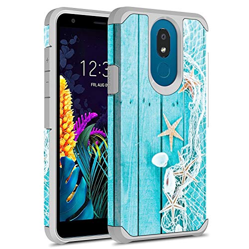 Rosebono Compatible with LG Escape Plus Case, LG Arena 2 Case, LG Journey LTE Case, Slim Hybrid Graphic Fashion Cute Colorful Silicone Skin Cover Armor Case (Starfish)