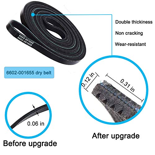 Image of Upgraded Pulley Belt Parts for Samsung Dryer, 6602 001655 Dryer Belt and DC93-00634A Idler Pulley [Enhanced ],DC61-01215B Tension Spring,Replacement dv45h7000ew,dv48h7400ew,dv42h5000ew,dv48j7700ew