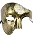 Produktbild KEFAN Herren Maske Masquerade Maske Phantom der Oper Half Face Maske (Gold)