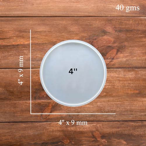 Image of R H Lifestyle Silicone Moulds - Round Resin Coaster Mould Set of 4, 4 Inch