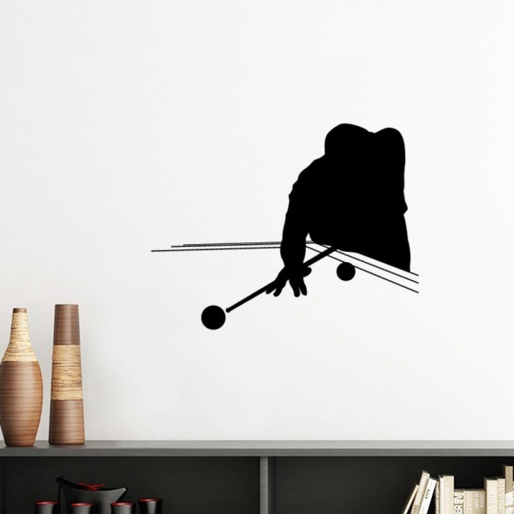 Sticker billard sport bleu pour créer un espace de jeu dans une chambre d'ado