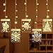 Produktbild LED USB Lichterkette, Lypumso Lichtervorhang wasserdicht Lichterkettenvorhang Acrylanhänger Hängelampe Stimmungsbeleuchtung Dekoration für Weihnachten Party Wohnzimmer deko Innen,Außen