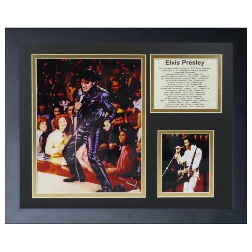 Legends Never Die Elvis Presley In Concert Framed Photo Collage, 11x14-Inch ,Black