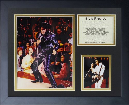 Elvis Presley in Concert Tableau encadré noir 28x35,6 cm finition premium