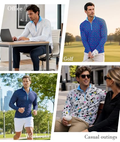 ZITY Printed UPF 50+ Quarter Zip