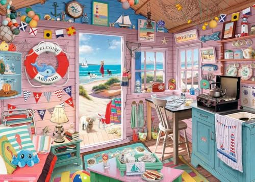 Rompecabezas Ravensburger My Haven No. 7: Mi cabaña playera, 1000 piezas, para adultos miniatura 2