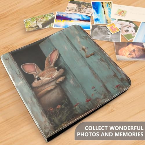 Álbum de Fotos Autoadhesivo DIY Scrapbook Album Conejo de Pascua Cubierta 3 Anillos 40 Páginas 8x10 para Memorias miniatura 5