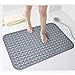 Produktbild Bathsafe Extra breite 88 x 58 cm rutschfeste weiche Badematte, rutschfeste TPR-Duschmatte mit starken Saugnäpfen, rutschfeste Matten für Badezimmer, antibakterielle Sicherheits-Badewannenmatte, grau