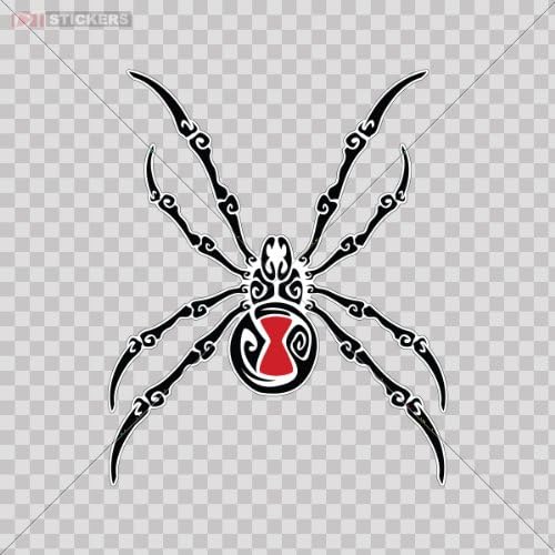 Sticker Vinyl Decals Spider Notebook Mobile Laptop Wall Art Decor Library Office Size: 5 X 4.1 Inches Vinyl color print