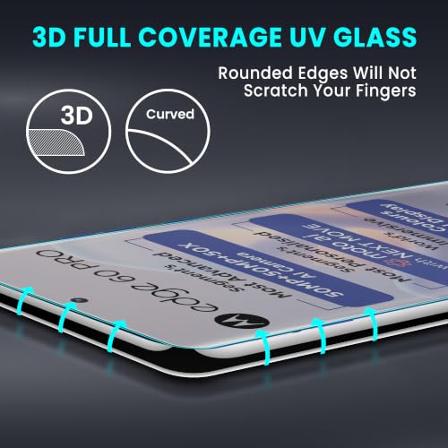 Image of FIRST MART Matte UV Tempered Glass for Motorola Edge 60 Fusion, Motorola Edge 60 Pro & Edge 60 | Anti-Glare Curved Screen Protector, 9H Scratch Resistant, Fingerprint Compatible, Case-Friendly | Pack of 1