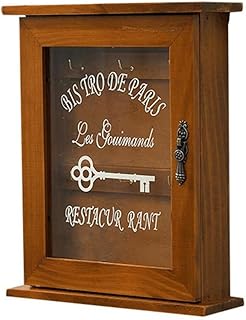 Key Storage Box Wall Mount Decorative Wooden Key Holder for Entryway Vintage Cabinet with Hooks Rustic Home Organizer 9 84...