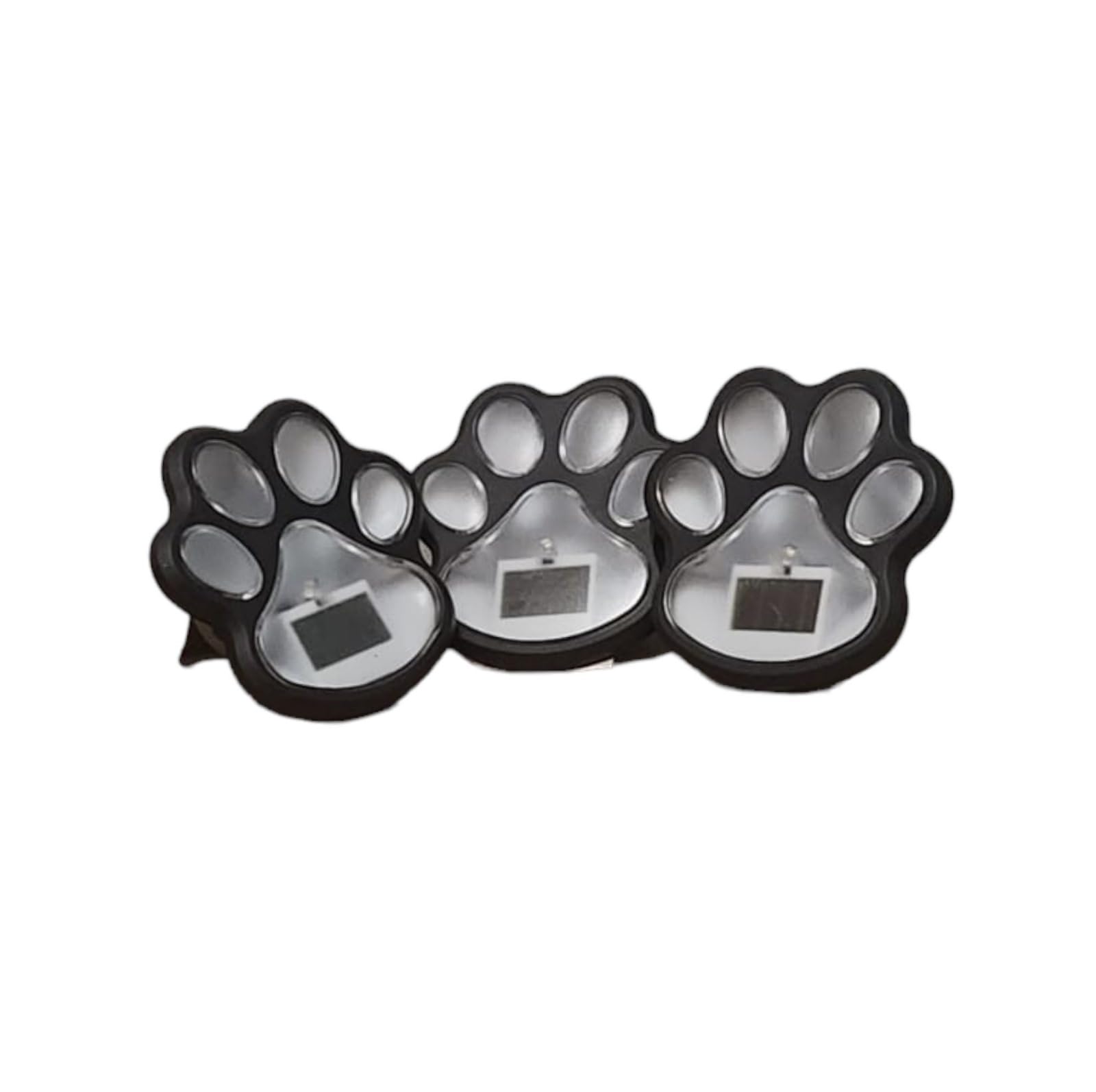 Divas World, Pack of 3, Outdoor Solar Powered LED Dog Paw Print Light Lamps, Outdoor Garden Decoration, for Lawn Garden