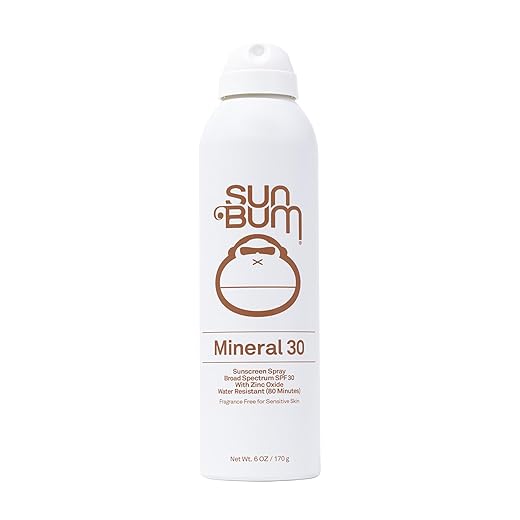 Sun Bum Mineral SPF 30 Sunscreen Body Spray | Water-Resistant Broad Spectrum Moisturizing Sunblock with Vitamin E | Hypoallergenic |Hawaii 104 Act Compliant (Octinoxate & Oxybenzone Free) | 6 oz