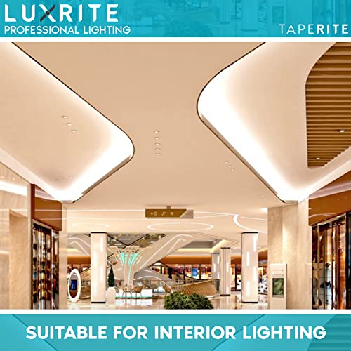 Image of LUXRITE LED Strip Lights 16.4FT, 3000K Soft White, High Density, 461 Lumens /FT, Cut to Length, 803 LED Chips /Reel, 4.4W /FT, CRI 90, 24V Flexible Tape Light, UL - Home and Remodel, Accent Lighting