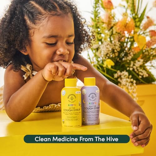 Image of Beekeeper's Naturals Honey Cough Syrup for Kids, Elderberry, Night, 4oz | Immune Support with Propolis, Elderberry & Raw Honey, Sleep Support with Chamomile & L-Theanine, Gluten Free