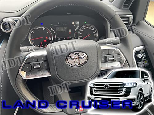 IDT ミニウエス付 新型 300系 ランドクルーザー ステアリング クリスタル エンブレム インナー カバー ガーニッシュ インテリアパネル ランクル300 スワロ風 ガラスストーン